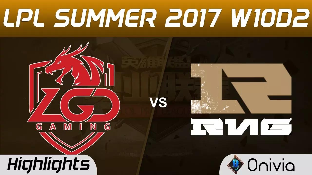 LGD vs RNG Highlights Game 2 LPL SUMMER 2017 LGD Gaming vs Royal Never Give Up by Onivia thumbnail