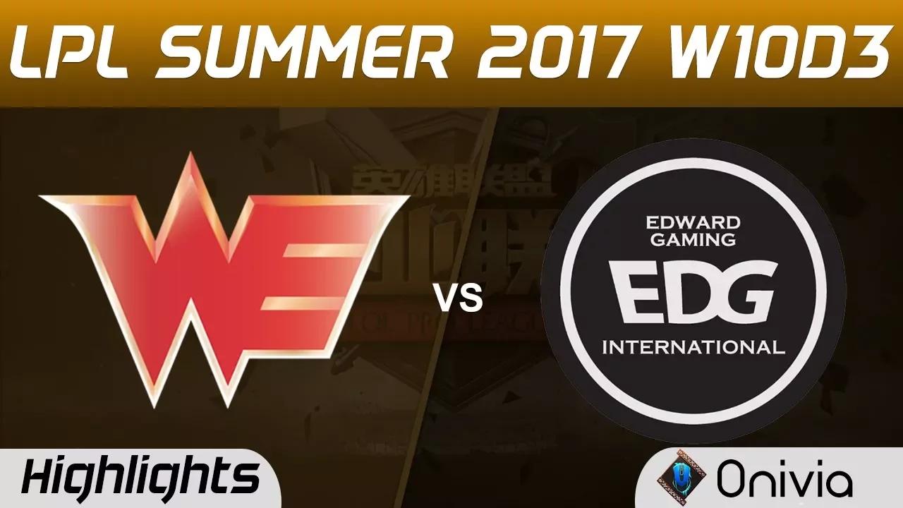 WE vs EDG Highlights Game 2 LPL SUMMER 2017 Team WE vs Edward Gaming by Onivia1 thumbnail