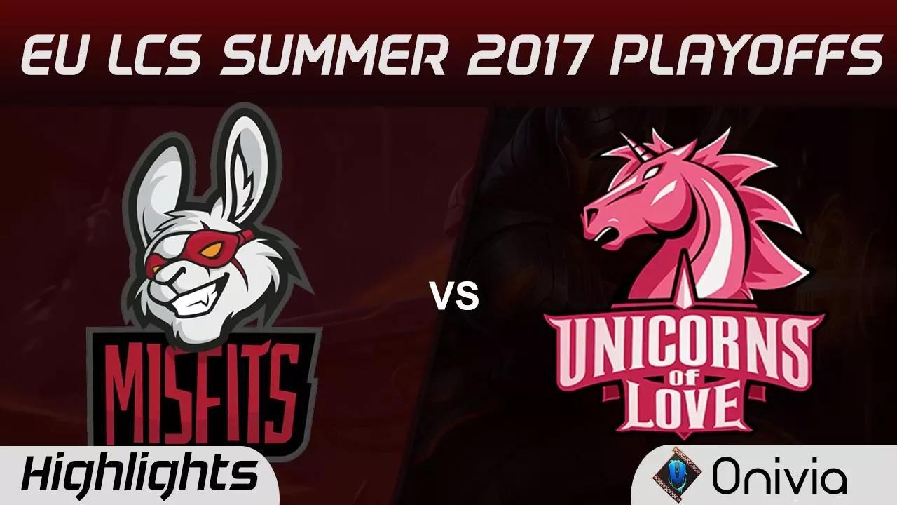 MSF vs UOL Highlights Game 1 EU LCS SUMMER 2017 PLAYOFFS Ninjas in Misfits vs Unicorns of Love by On thumbnail