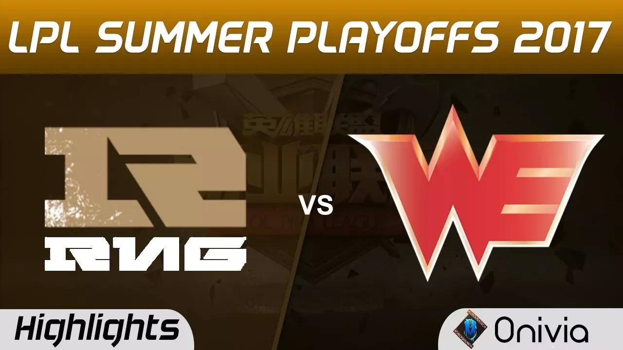 RNG vs WE Highlights Game 1 LPL SUMMER PLAYOFFS 2017 Royal Never Give Up vs Team WE by Onivia thumbnail