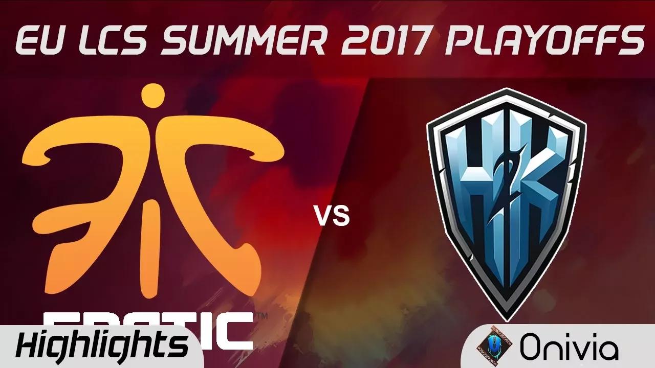 FNC vs H2K Highlights Game 1 EU LCS SUMMER 2017 PLAYOFFS Fnatic vs H2K Gaming by Onivia thumbnail