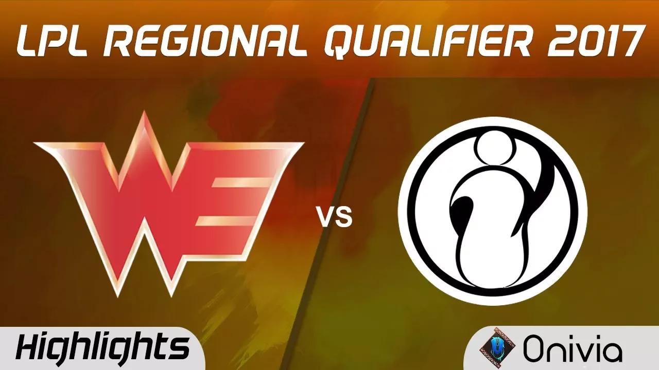 WE vs IG Highlights Game 1 LPL SUMMER REGIONAL QUALIFIER 2017 Team WE vs Invictus Gaming by Onivia thumbnail