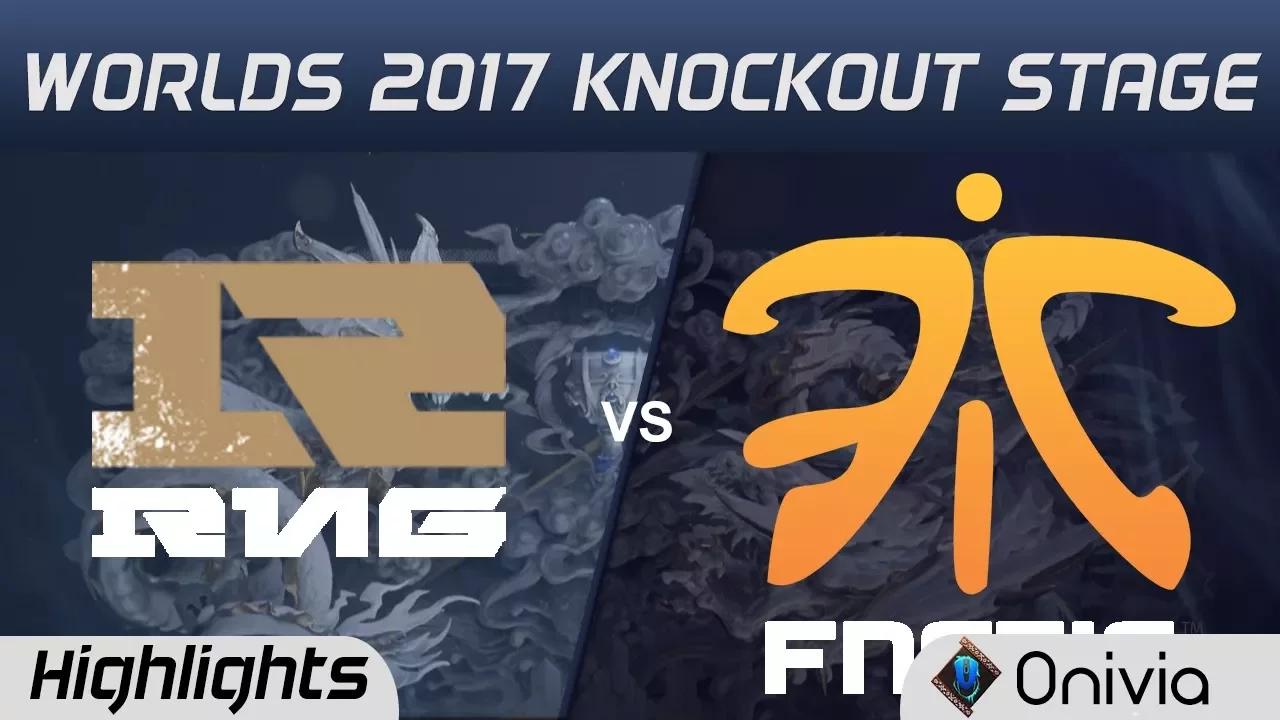 RNG vs FNC  Highlights Game 1  World Championship 2017 Knockout Stage Fnatic vs Royal Never Give U thumbnail