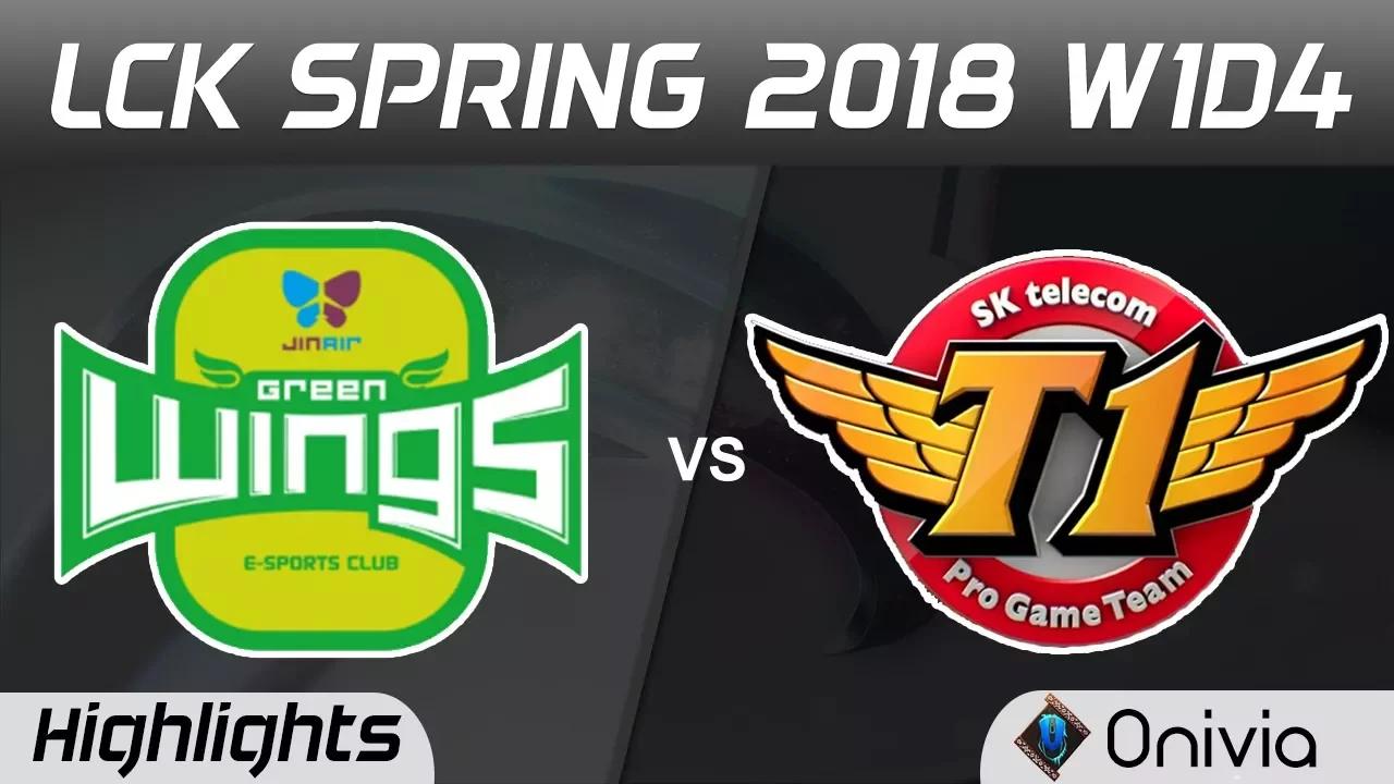 JAG vs SKT Highlights Game 1 LCK Spring 2018 W1D4 Jin Air Green Wings vs SK Telecom T1 by Onivia thumbnail