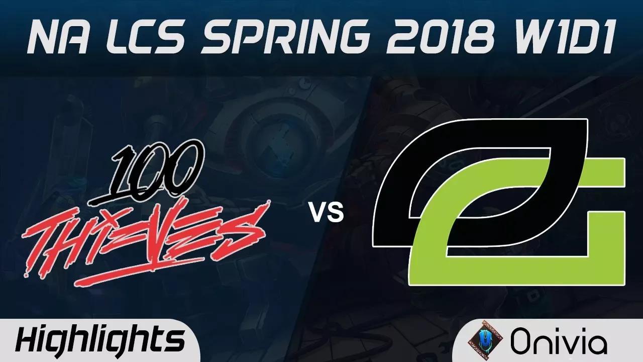 100 vs OPT Highlights NA LCS Spring 2018 100 Thieves vs Optic Gaming by Onivia thumbnail