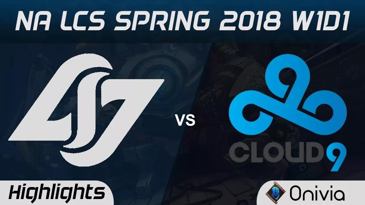 CLG vs C9 Highlights NA LCS Spring 2018 Counter Logic Gaming vs Cloud9 by Onivia thumbnail