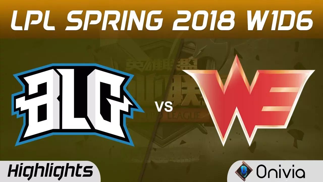 BLG vs WE Highlights Game 1 LPL Spring 2018 W1D6 Bilibili Gaming vs Team WE by Onivia thumbnail