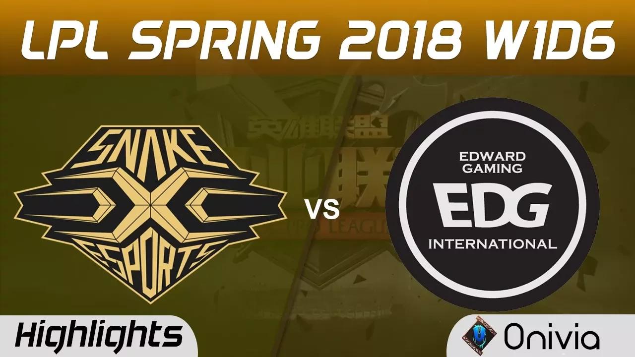 SS vs EDG Highlights Game 1 LPL Spring 2018 W1D6 Snake vs Edward Gaming by Onivia thumbnail