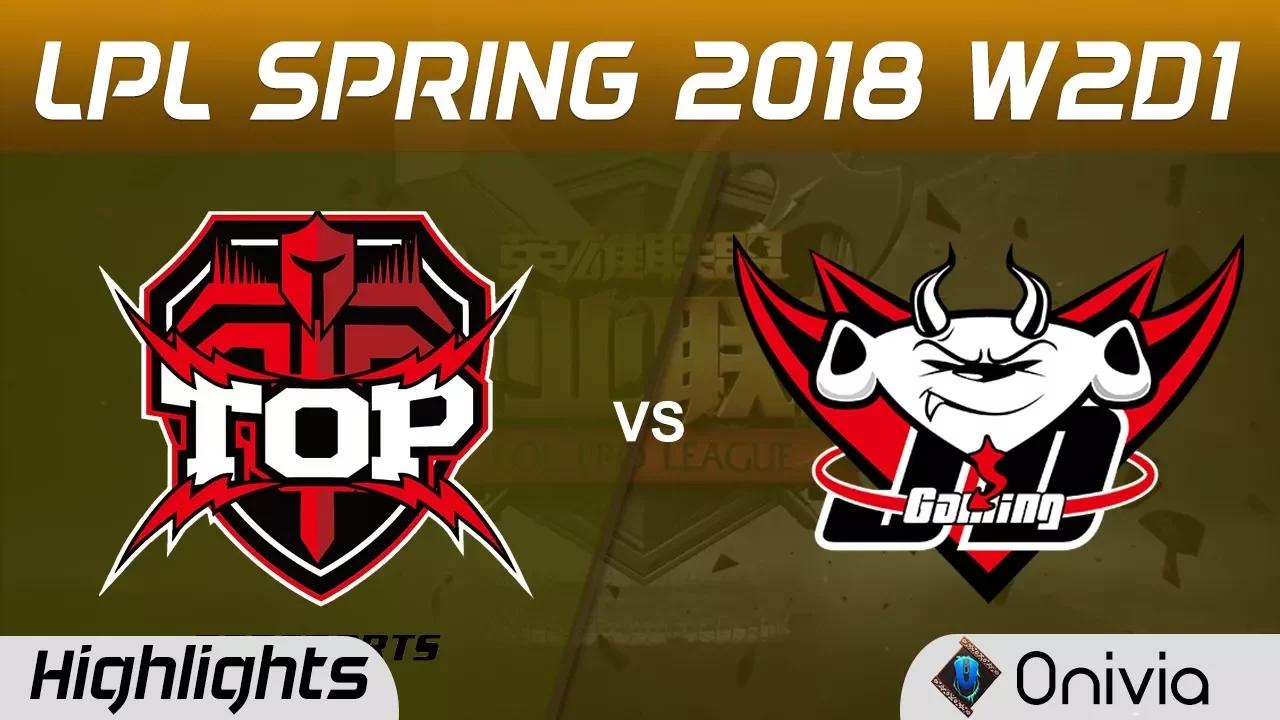 TOP vs JDG Highlights Game 1 LPL Spring 2018 W2D1 TopSoprts Gaming vs JD Gaming by Onivia thumbnail