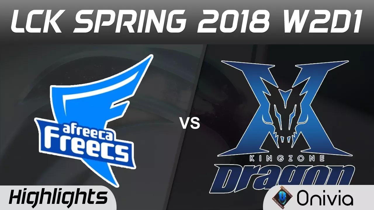 AFS vs KZ Highlights Game 1 LCK Spring 2018 W2D1 Afreeca Freecs vs KingZone DragonX by Onivia thumbnail