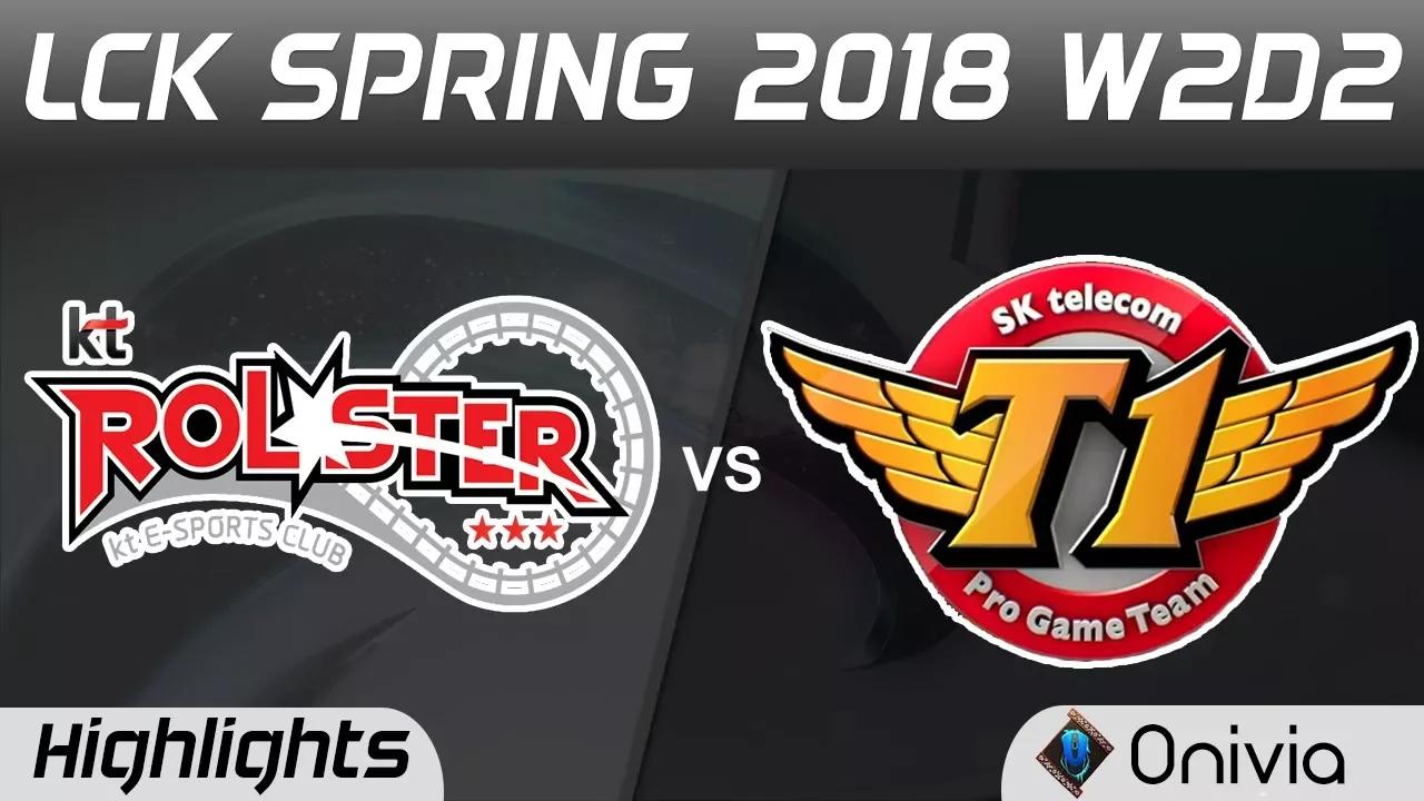 KT vs SKT Highlights Game 1 LCK Spring 2018 W2D2 KT Rolster vs SK Telecom T1 by Onivia thumbnail