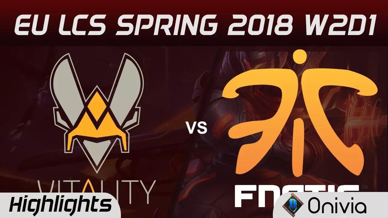 VIT vs FNC Highlights EU LCS Spring 2018 W2D1 Team Vitality vs Fnatic by Onivia thumbnail