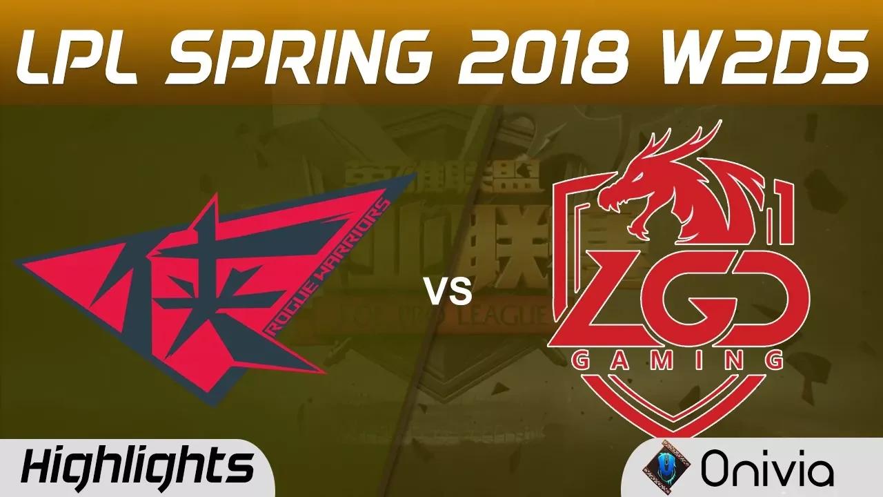 RW vs LGD Highlights Game 3 LPL Spring 2018 W2D5 Rogue Warriors vs LGD Gaming by Onivia thumbnail