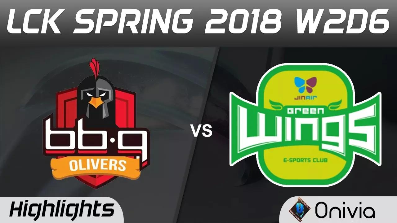 BBQ vs JAG Highlights Game 1 LCK Spring 2018 W2D6 BBQ Olivers vs Jin Air Green Wings by Onivia thumbnail