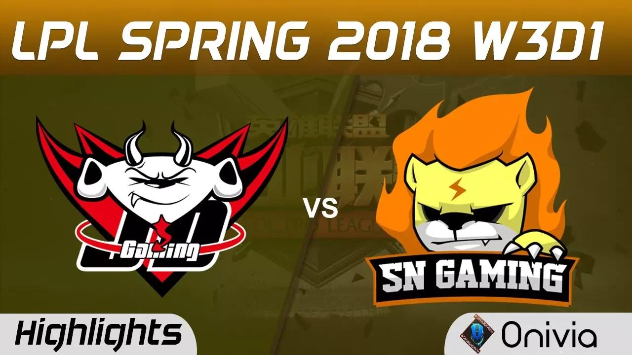 JDG vs SNG Highlights Game 3 LPL Spring 2018 W3D1 JD Gaming vs Suning Gaming by Onivia thumbnail