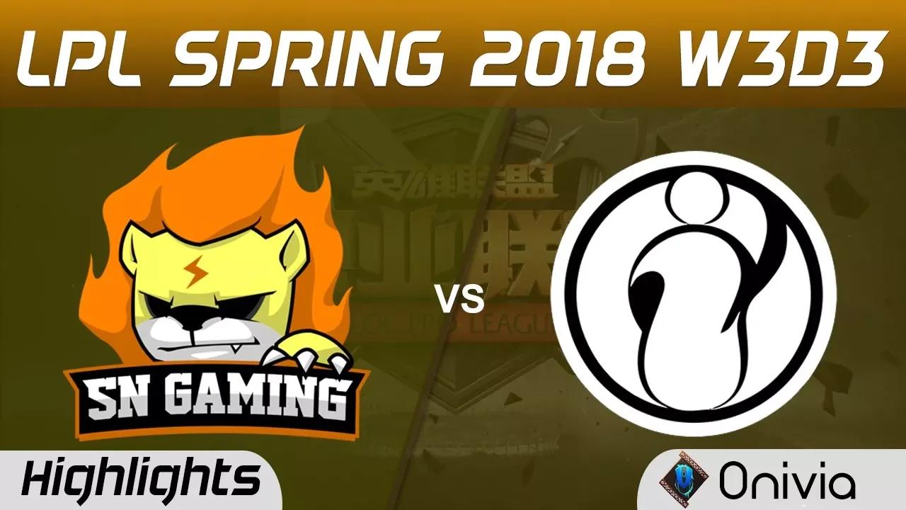 SNG vs IG Highlights Game 2 LPL Spring 2018 W3D3 Suning Gaming vs Invictus Gaming by Onivia thumbnail