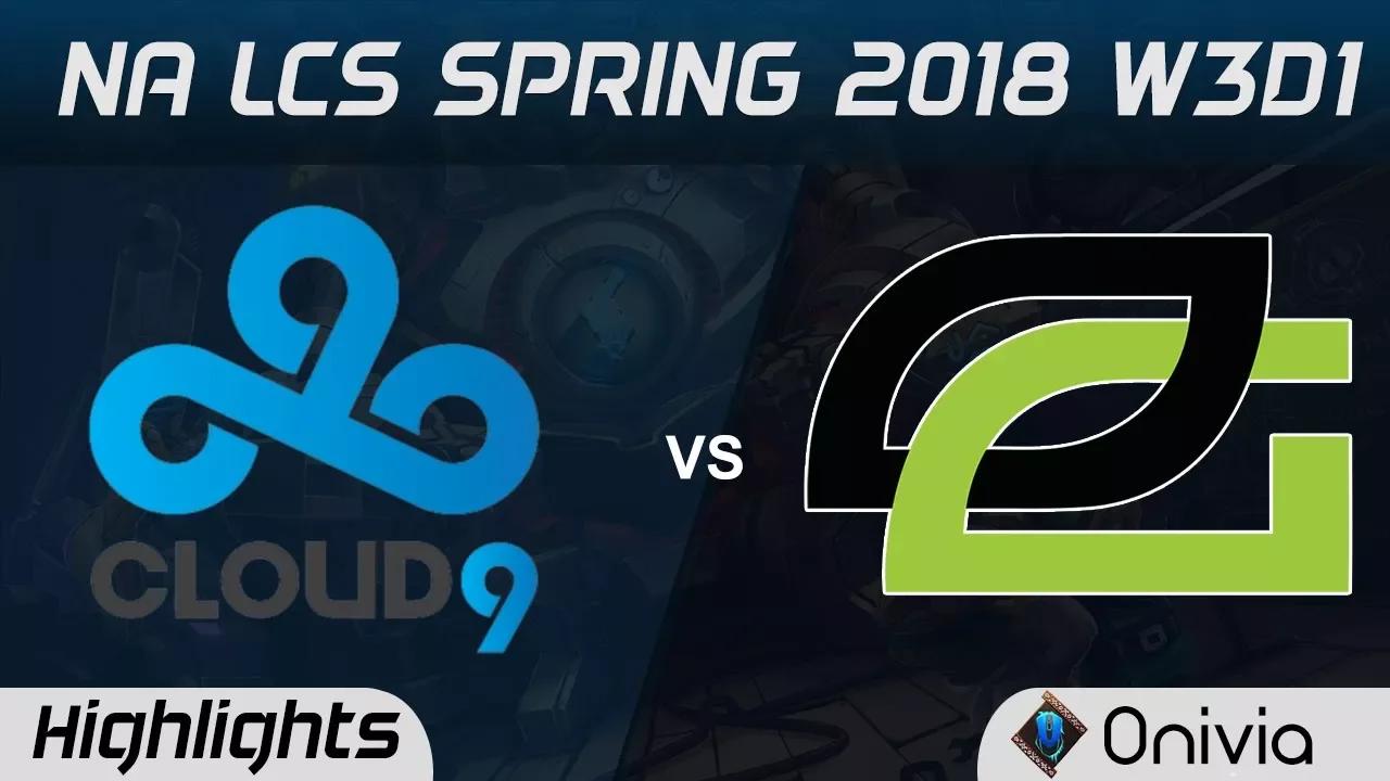 C9 vs OPT Highlights NA LCS Spring 2018 W3D1 Cloud9 vs Optic Gaming by Onivia thumbnail