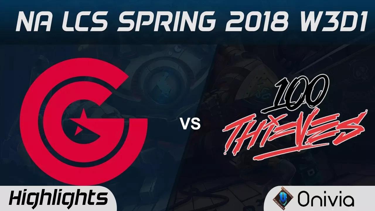 CG vs 100 Highlights NA LCS Spring 2018 W3D1 Clutch Gaming vs 100Thieves by Onivia thumbnail