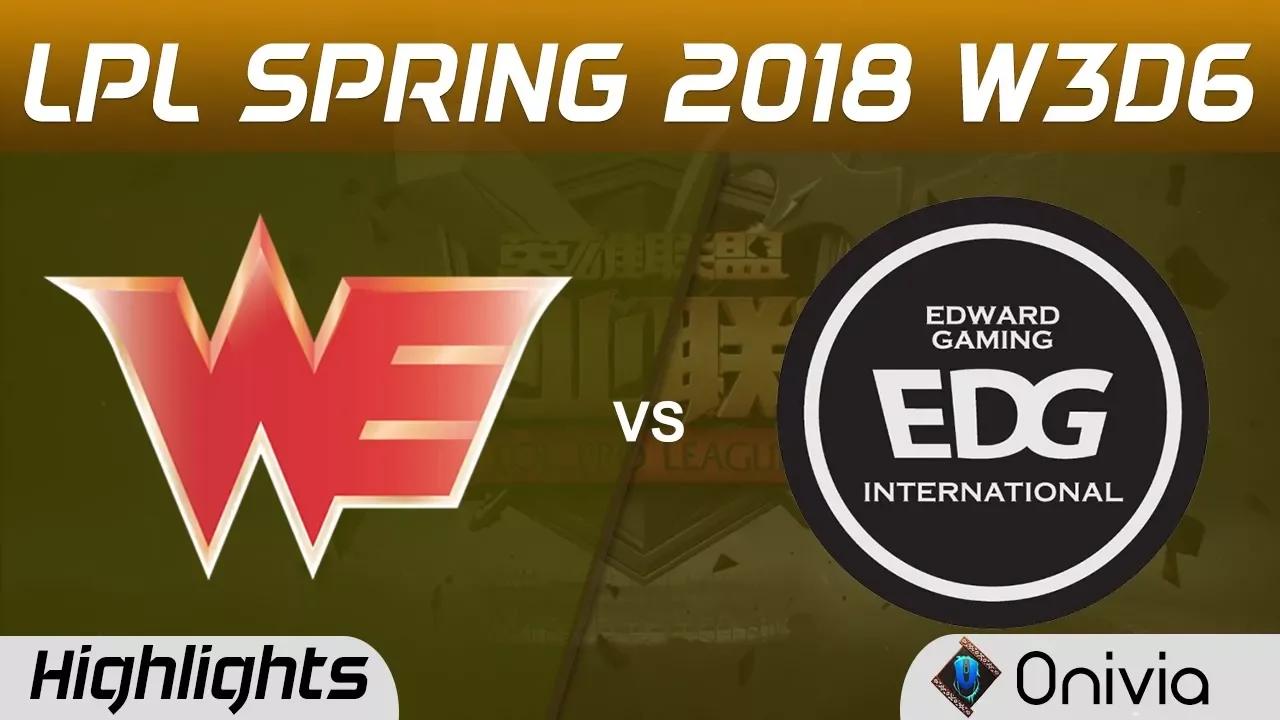 WE vs EDG Highlights Game 2 LPL Spring 2018 W3D6 Team WE vs Edward Gaming by Onivia thumbnail