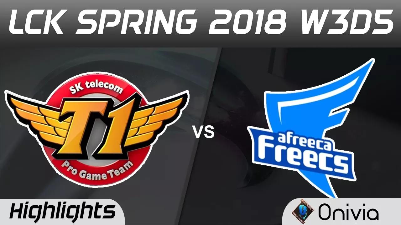 SKT vs AFS Highlights Game 2 LCK Spring 2018 W3D5 SK Telecom T1 vs Afreeca Freecs by Onivia thumbnail