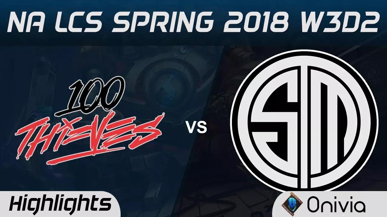 100 vs TSM Highlights NA LCS Spring 2018 W3D2 100Thieves vs Team Solo Mid by Onivia thumbnail