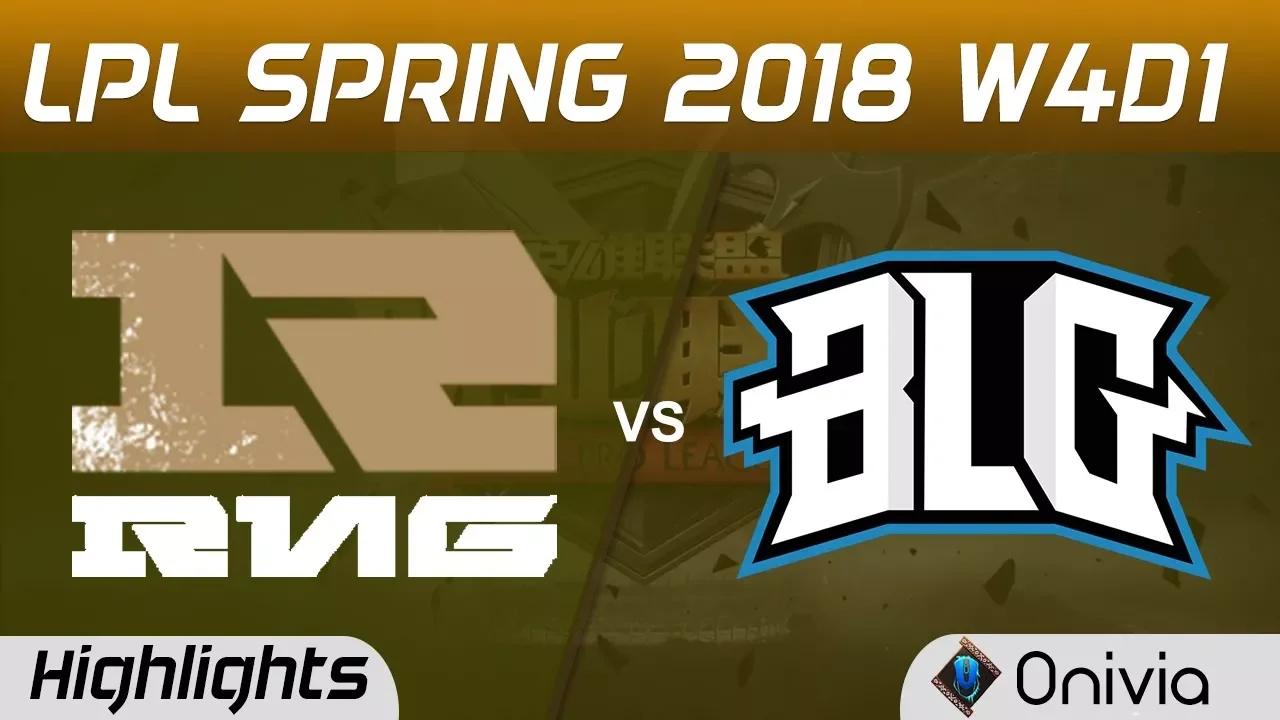 RNG vs BLG Highlights Game 1 LPL Spring 2018 W4D1 Royal Never Give Up vs Bilibili Gaming by Onivia thumbnail