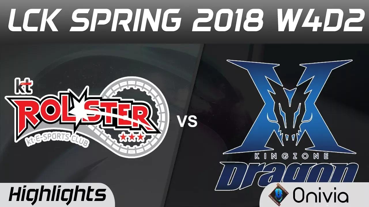 KT vs KZ Highlights Game 1 LCK Spring 2018 W4D2 KT Rolster vs King Zone DragonX by Onivia thumbnail