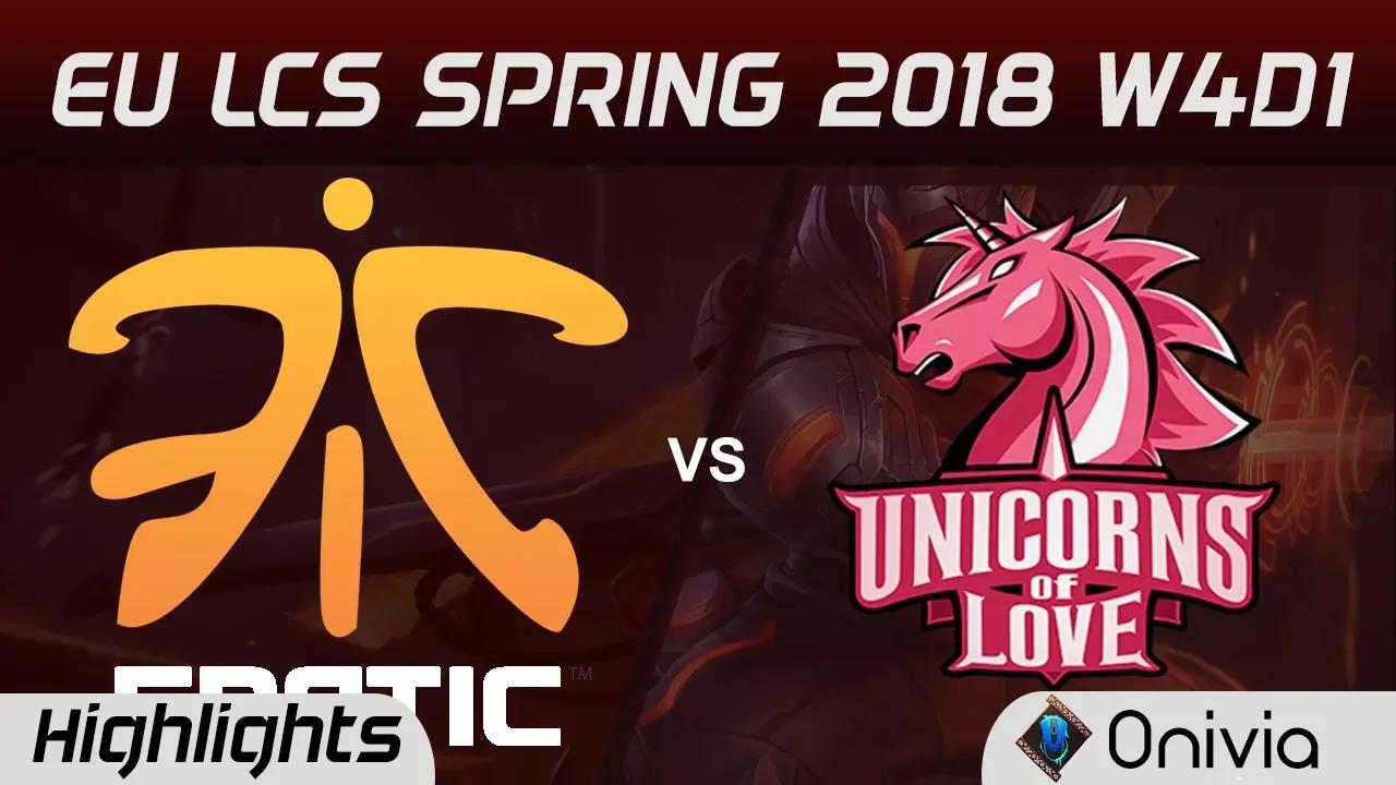 FNC vs UOL Highlights EU LCS Spring 2018 W4D1 Fnatic vs Unicorns Of Love by Onivia thumbnail