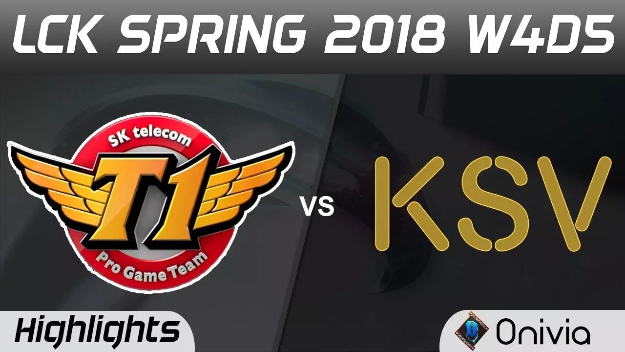 SKT vs KSV Highlights Game 1 LCK Spring 2018 W4D5 SK Telecom T1 vs KSV Esports by Onivia thumbnail