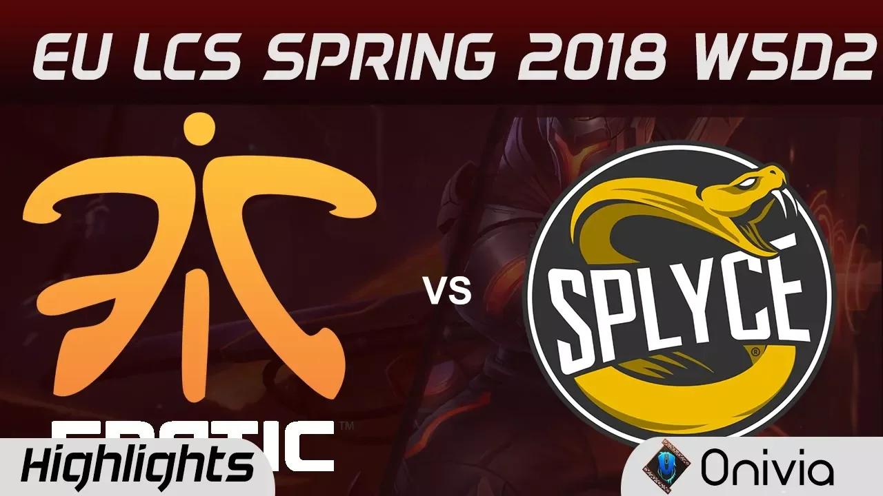 FNC vs SPY Highlights EU LCS Spring 2018 W5D2 Fnatic vs Splyce By Onivia thumbnail