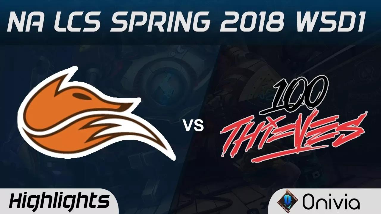 FOX vs 100 Highlights NA LCS Spring 2018 W5D1 Echo Fox vs 100 Thieves by Onivia thumbnail