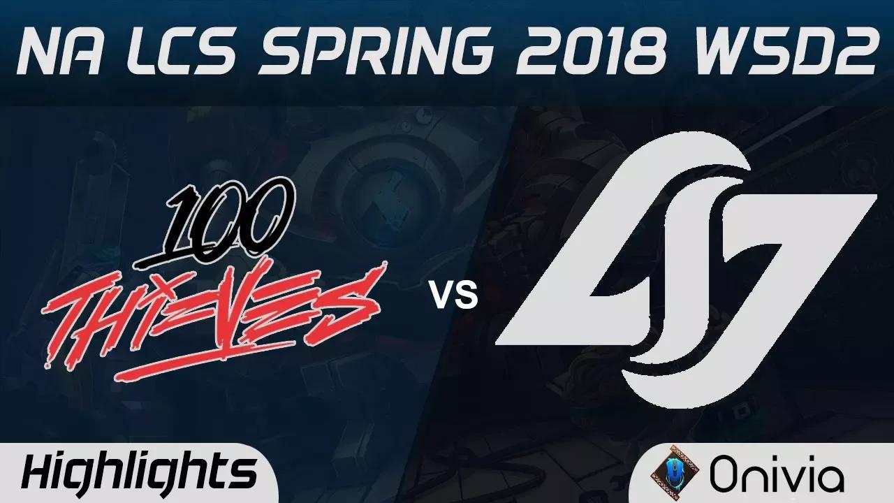 100 vs CLG Highlights NA LCS Spring 2018 W5D2 100 Thieves vs Counter Logic Gaming by Onivia thumbnail