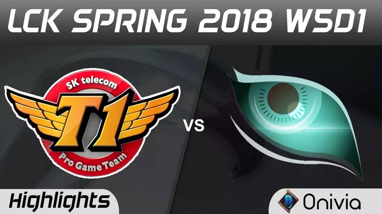 SKT vs KDM Highlights Game 2 LCK Spring 2018 W5D1 SK Telecom T1 vs Kongdoo Monster by Onivia thumbnail