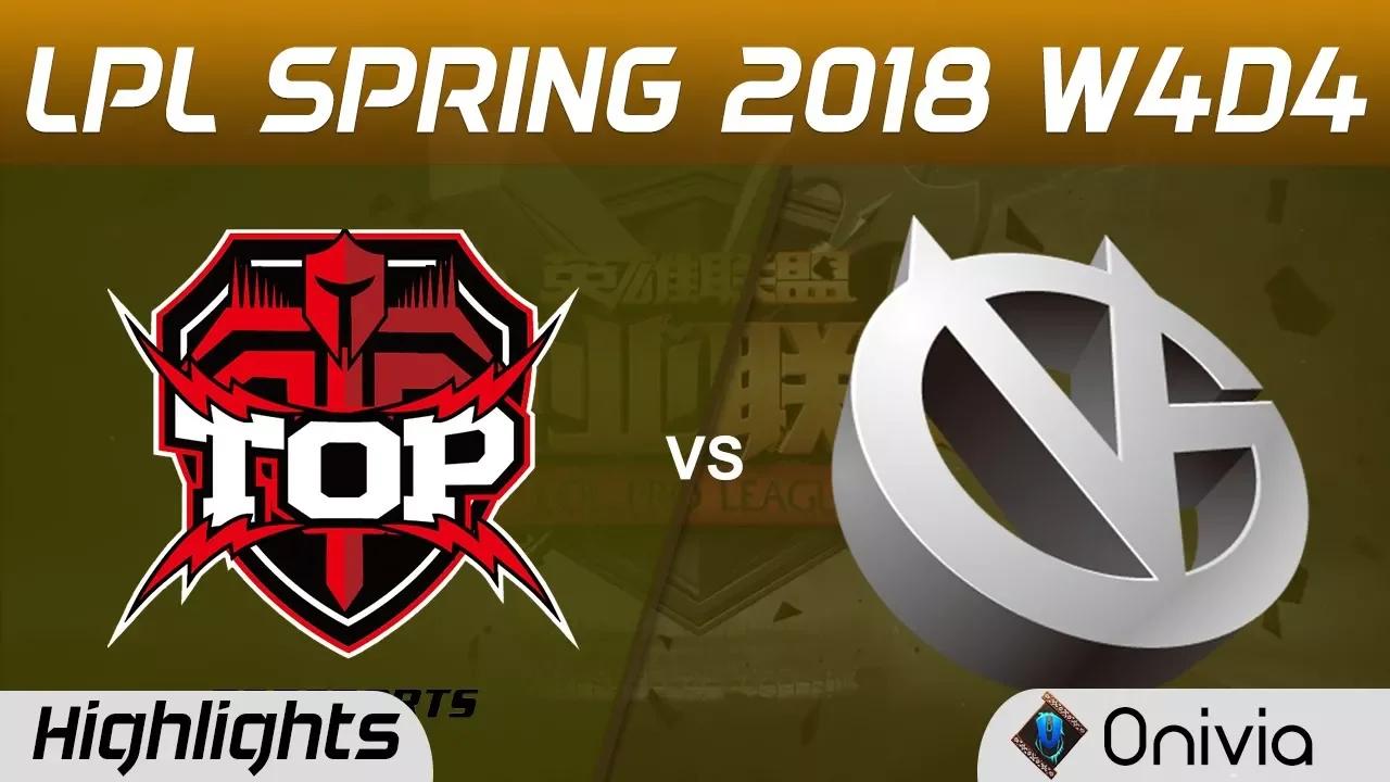 TOP vs VG Highlights Game 2 LPL Spring 2018 W4D4 TopSports Gaming vs Vici Gaming by Onivia thumbnail