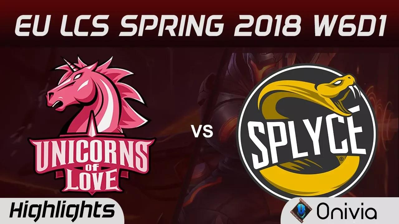 UOL vs SPY Highlights EU LCS Spring 2018 W6D1 Unicorns Of Love vs Splyce By Onivia thumbnail