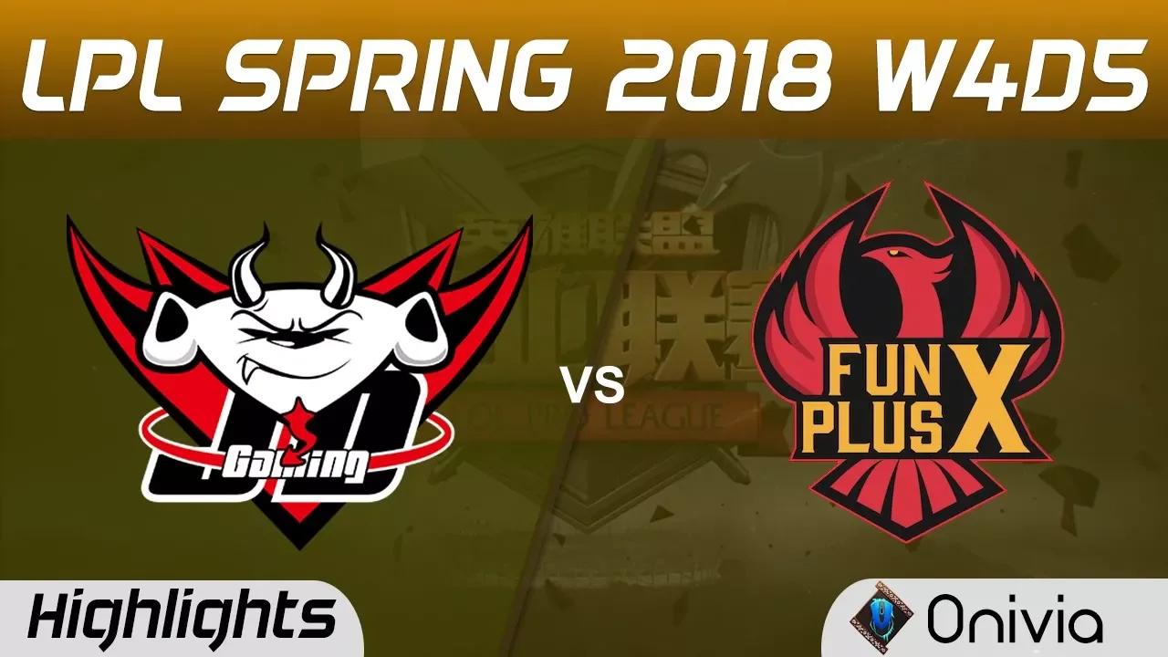 JDG vs FPX Highlights Game 1 LPL Spring 2018 W4D5 JD Gaming vs FunPlus Phoenix by Onivia thumbnail