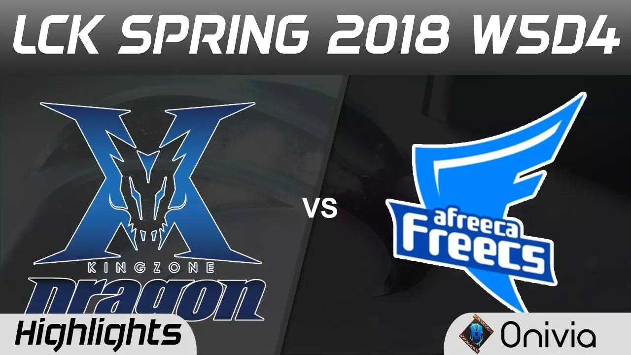 KZ vs AFS Highlights Game 1 LCK Spring 2018 W5D4 KingZone DragonX vs Afreeca Freecs by Onivia thumbnail