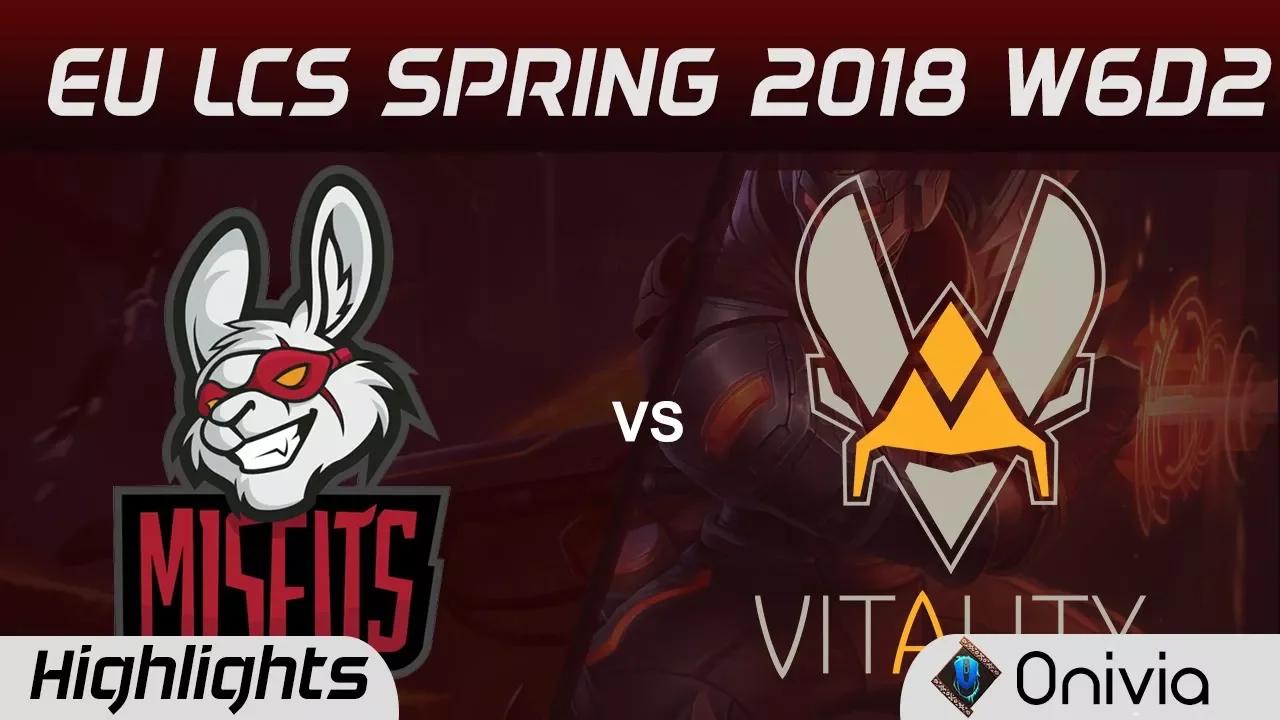 MSF vs VIT Highlights EU LCS Spring 2018 W6D2 Misfits Gaming vs Team Vitality By Onivia thumbnail