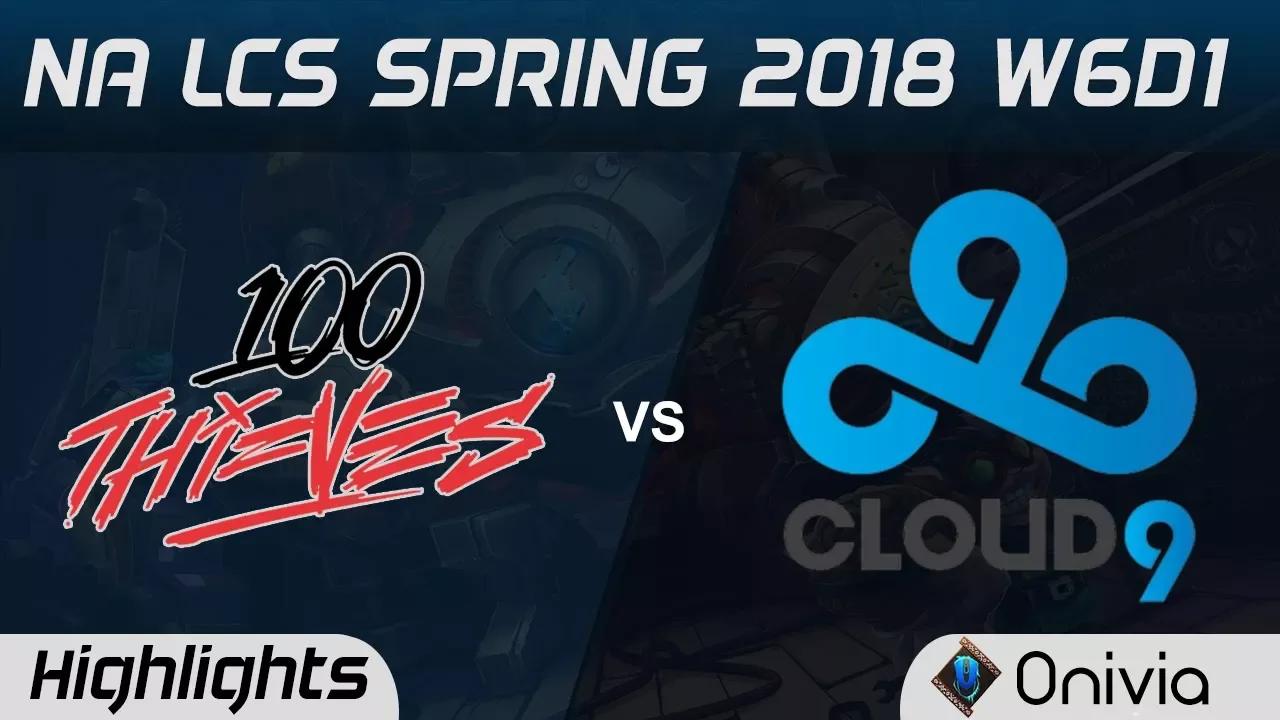 100 vs C9 Highlights NA LCS Spring 2018 W6D1 100Thieves vs Cloud9 by Onivia thumbnail