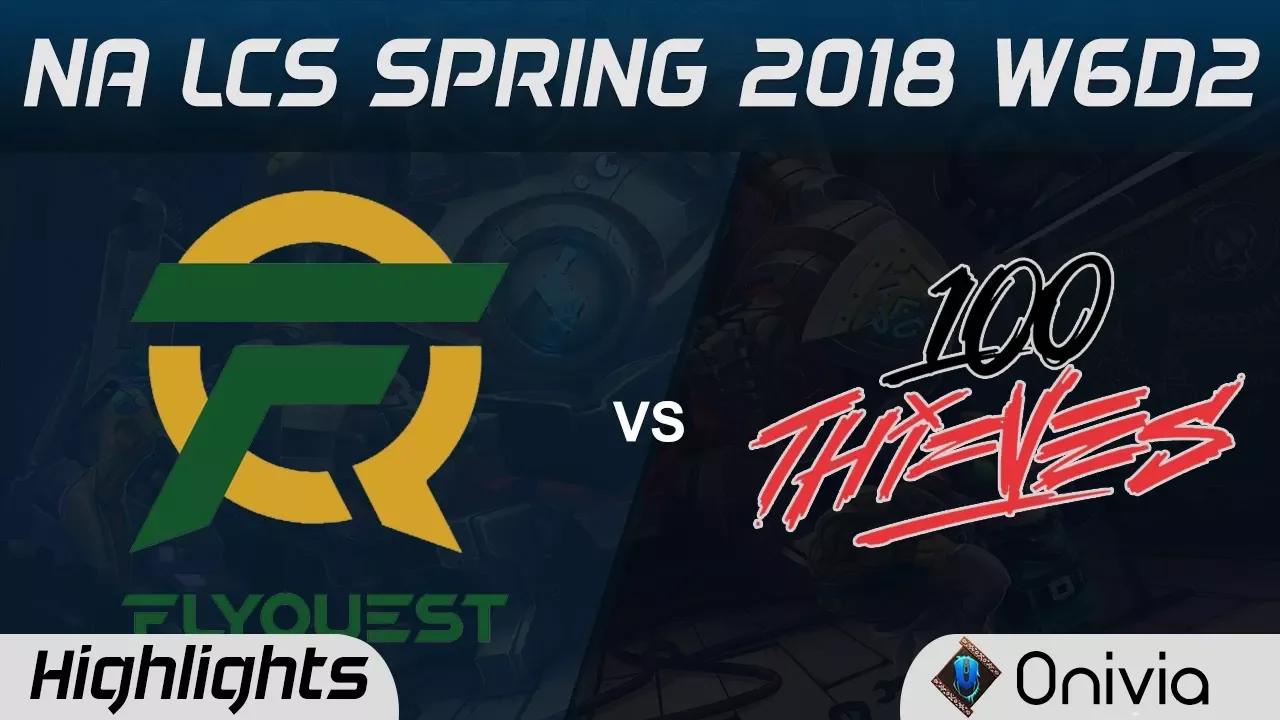 FLY vs 100 Highlights NA LCS Spring 2018 W6D2 Flyquest vs 100Thieves by Onivia thumbnail