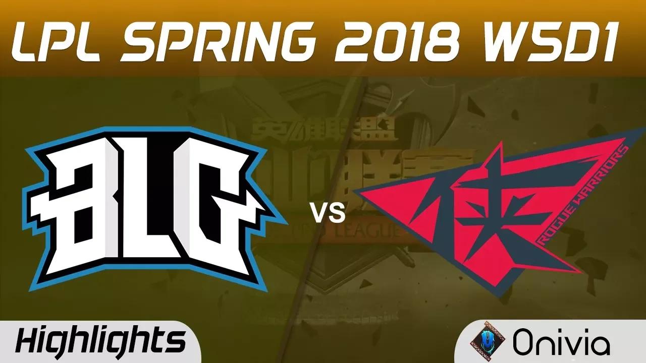 BLG vs RW Highlights Game 2 LPL Spring 2018 W5D1 Bilibili Gaming vs Rouge Warriors by Onivia thumbnail