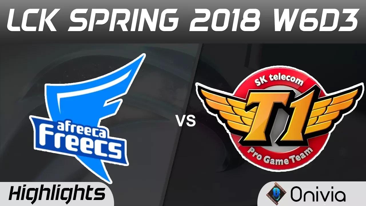 AFS vs SKT Highlights Game 1 LCK Spring 2018 W6D3 Afreeca Freecs vs SK Telecom T1 by Onivia thumbnail