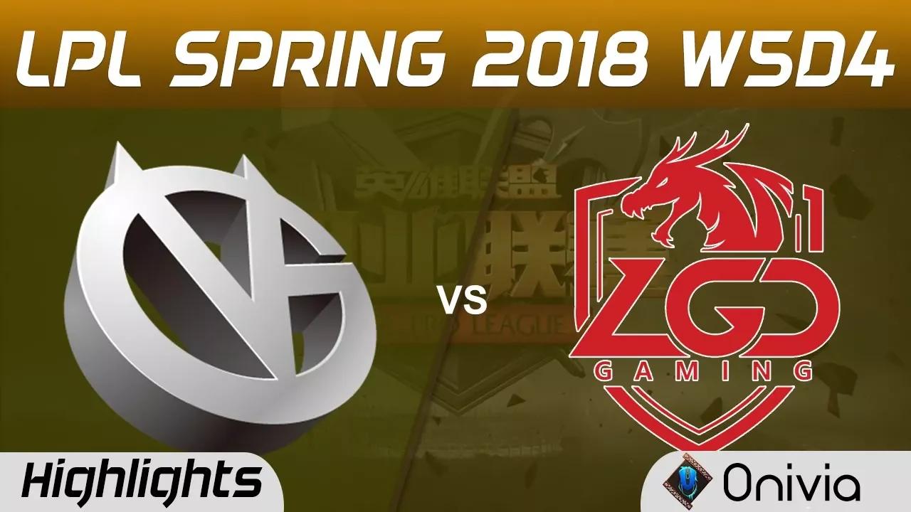 VG vs LGD Highlights Game 1 LPL Spring 2018 W5D4 Vici Gaming vs LGD Gaming by Onivia thumbnail