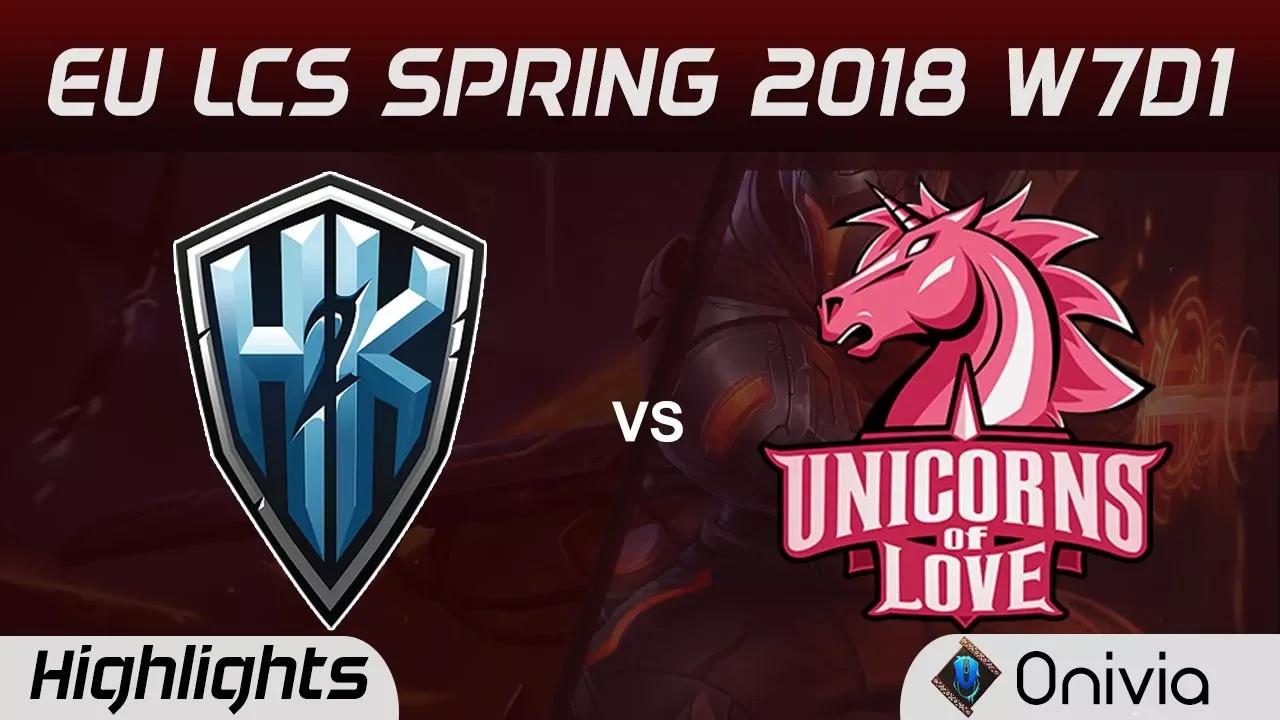 H2K vs UOL Highlights EU LCS Spring 2018 W7D1 H2K Gaming vs Unicorns Of Love By Onivia thumbnail