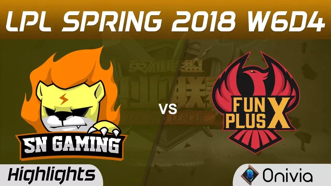 SNG vs FPX Highlights Game 1 LPL Spring 2018 W6D4 Suning Gaming vs FunPlus Phoenix by Onivia thumbnail