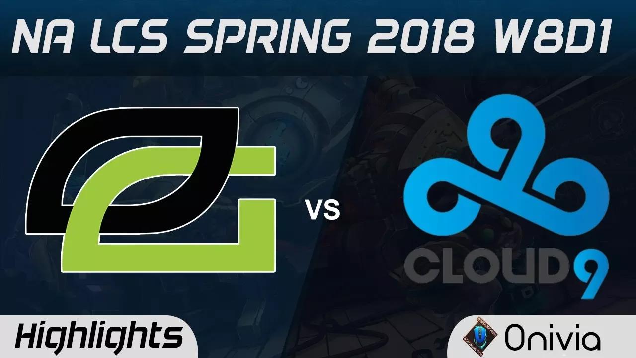 OPT vs C9 Highlights NA LCS Spring 2018 W8D1 Optic Gaming vs Cloud9 by Onivia thumbnail