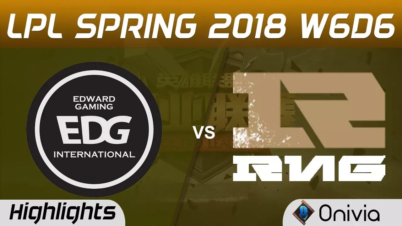 EDG vs RNG Highlights Game 2 LPL Spring 2018 W6D6 Edward Gaming vs Royal Never Give Up by Onivia thumbnail