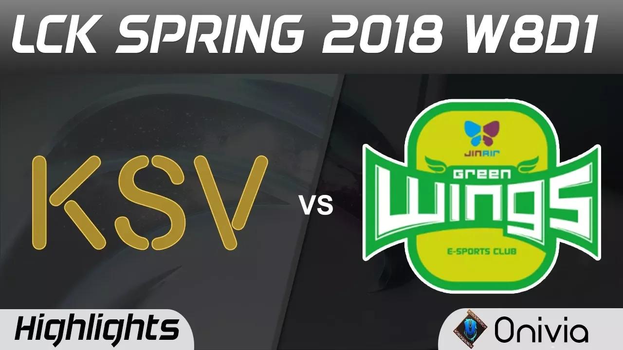 KSV vs JAG Highlights Game 2 LCK Spring 2018 W8D1 KSV Esports vs Jin Air GreenWings by Onivia thumbnail