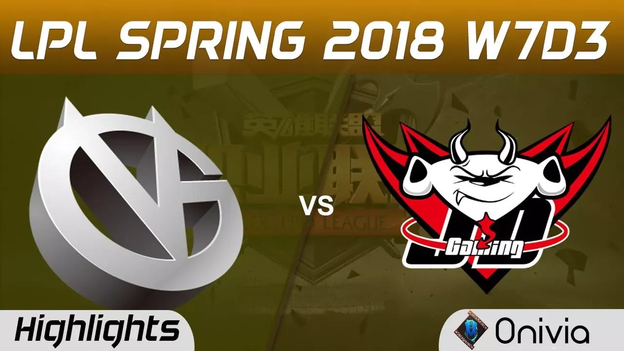 VG vs JDG Highlights Game 1 LPL Spring 2018 W7D3 Vici Gaming vs JD Gaming by Onivia thumbnail