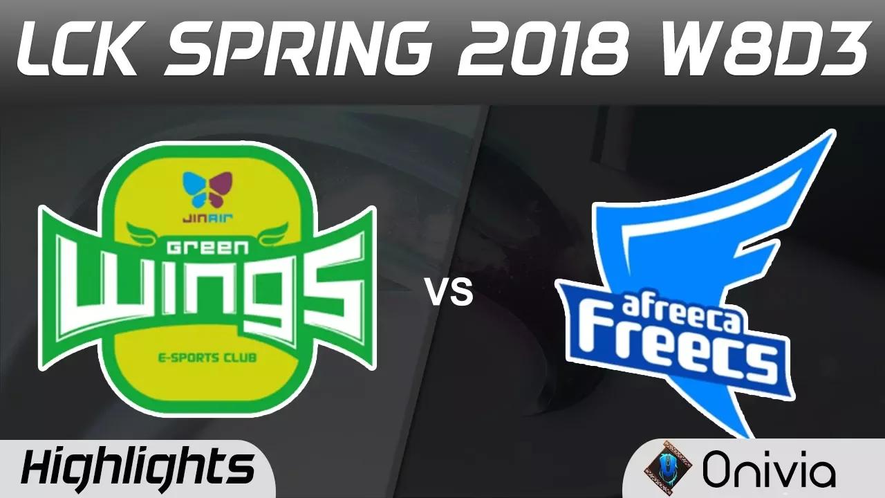 JAG vs AFS Highlights Game 1 LCK Spring 2018 W8D3 Jin Air GreenWings vs Afreeca Freecs by Onivia thumbnail